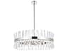 Elegant Lighting Serephina 16-Light6-Light Chrome Crystal Linear Pendant