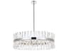 Elegant Lighting Serephina 16-Light6-Light Chrome Crystal Linear Pendant