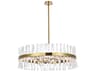Elegant Lighting Serephina 16-Light6-Light Satin Gold Crystal Linear Pendant