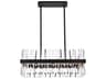 Elegant Lighting Serephina 16-Light6-Light Black Crystal Linear Island Pendant