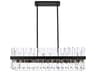 Elegant Lighting Serephina 24-Light Black Crystal Linear Island Pendant