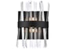 Elegant Lighting Serephina 2-Light Black Crystal Wall Sconce