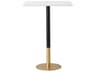 Elegant Lighting Ronan White Gold Rectangular Faux Marble Bar Table
