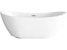 Elegant Lighting Ines Glossy White Soaking Bathtub