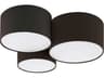 Eglo Pastore 3-Light Black Round Flush Mount