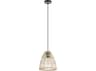 Eglo Ayesgarth 1-Light Black Brown Mini Pendant