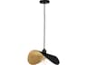 Eglo Saceda 1-Light Black Gold Leaf Mini Pendant
