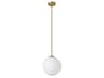 Eglo Rondo 1-Light Brushed Brass Globe Mini Pendant