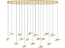 Eglo Paratebueno 17-Light Brass Island Pendant