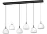 Eglo Balmes 6-Light Black White Island Pendant