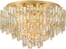 Eglo Calmeilles 10-Light Brass Tiered Flush Mount