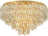 Eglo Calmeilles 10-Light Brass Tiered Flush Mount
