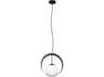 Eglo Camargo 1-Light Black Globe Pendant