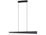 Eglo Isidro 1-Light Structured Black Linear Island Pendant