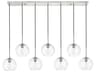 Elegant Lighting Baxter 7-Light Chrome And Clear Glass Globe Island Pendant
