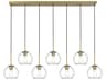 Elegant Lighting Baxter 7-Light Satin Gold Globe Island Pendant