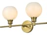 Elegant Lighting Collier 2-Light Satin Gold Vanity Light