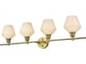Elegant Lighting Gene 4-Light Satin Gold Vanity Light