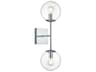 Elegant Lighting Neri 2-Light Chrome Wall Sconce