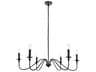 Elegant Lighting Rohan 6-Light Matte Black Candelabra Chandelier