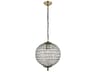 Elegant Lighting Earlene 1-Light Antique Bronze Crystal Globe Mini Pendant