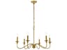 Elegant Lighting Rohan 6-Light Brass Candelabra Chandelier