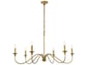 Elegant Lighting Rohan 6-Light Brass Candelabra Chandelier