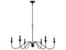 Elegant Lighting Rohan 6-Light Matte Black Candelabra Chandelier