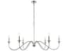 Elegant Lighting Rohan 6-Light Polished Nickel Candelabra Chandelier