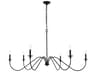Elegant Lighting Rohan 6-Light Matte Black Candelabra Chandelier