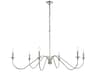 Elegant Lighting Rohan 6-Light Polished Nickel Candelabra Chandelier