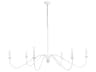 Elegant Lighting Rohan 6-Light White Candelabra Chandelier