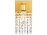 Elegant Lighting Phineas 1-Light Brass Crystal Wall Sconce
