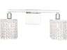 Elegant Lighting Phineas 2-Light Chrome Crystal Vanity Light