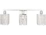 Elegant Lighting Phineas 3-Light Chrome Crystal Glass Vanity Light