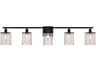 Elegant Lighting Phineas 5-Light Black And Clear Crystal Vanity Light