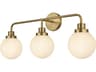Elegant Lighting Hanson 3-Light Satin Gold Vanity Light