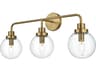 Elegant Lighting Hanson 3-Light Satin Gold Vanity Light