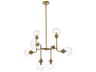 Elegant Lighting Hanson 8-Light Brass And Clear Shade Glass Globe Chandelier