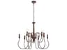 Elegant Lighting Flynx 9-Light Weathered Oak Brown Chandelier