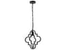 Elegant Lighting Sandara 1-Light Black Geometric Mini Pendant