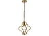 Elegant Lighting Sandara 1-Light Brass Geometric Mini Pendant