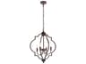Elegant Lighting Sandara 4-Light Weathered Oak Brown Geometric Chandelier