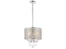 Elegant Lighting Elise 4-Light Chrome Crystal Drum Chandelier