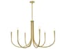 Elegant Lighting Layne 6-Light Brass Chandelier