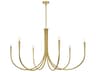 Elegant Lighting Layne 6-Light Brass Chandelier