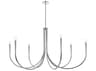 Elegant Lighting Layne 6-Light Chrome Chandelier