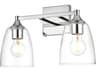 Elegant Lighting Gianni 2-Light Chrome Glass Vanity Light