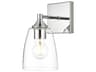 Elegant Lighting Gianni 1-Light Chrome Glass Wall Sconce