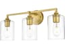 Elegant Lighting Mayson 3-Light Brass Glass Vanity Light